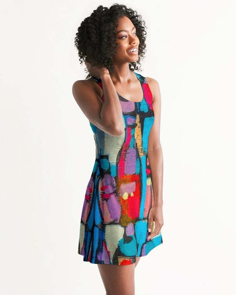 Women's Geometric Racerback Casual Dress