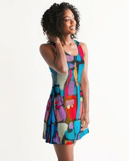 Women's Geometric Racerback Casual Dress