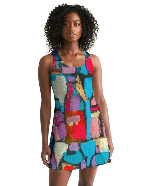 Women's Geometric Racerback Casual Dress